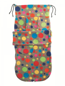 Bright spotty Buggysnuggle universal footmuff in bubbles print