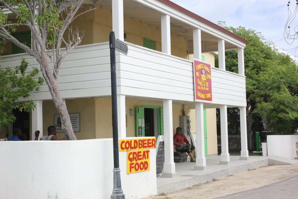 'Secret' lodge in Grand Turk's downtown, Cockburn Town - our day on the island and discovering the Grand Turk shipwreck