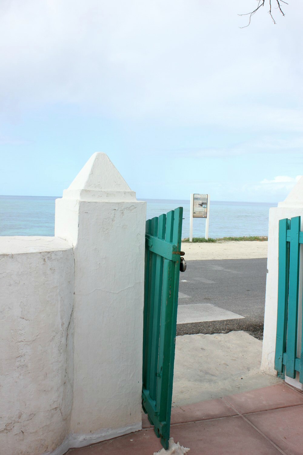 View to the sea from Grand Turk's national museum, - our day on the island and discovering the Grand Turk shipwreck
