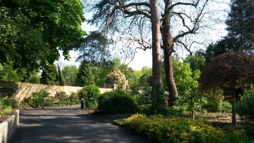 Pathway through the trees at Hanwell Zoo