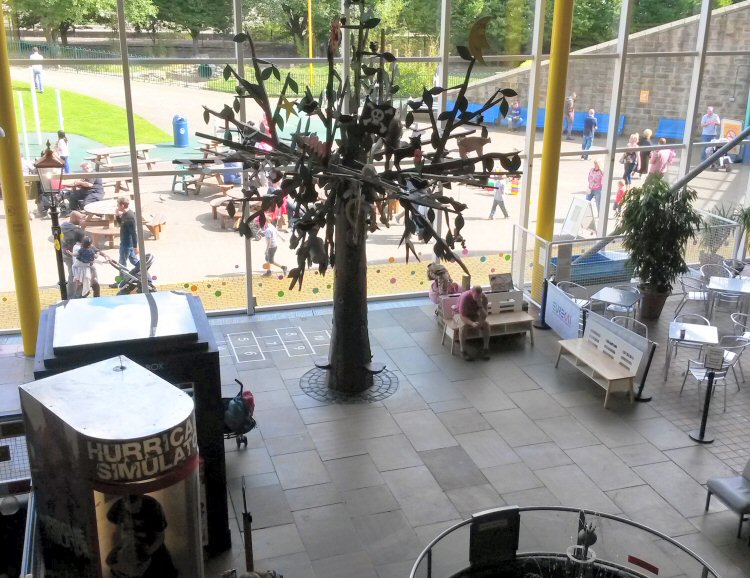 Tree inside the National Children's Museum in Halifax - exploring Eureka with toddlers