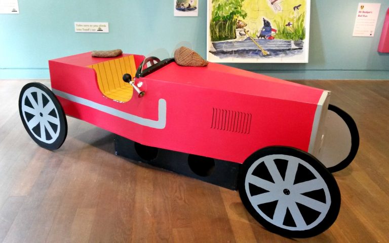 Model of Mr Toad's car from the Wind in the Willows at Henley's River & Rowing museum