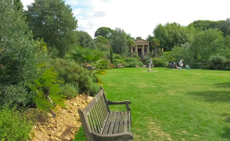Mediterranean garden at Kew Gardens towards the end of summer and start of autumn