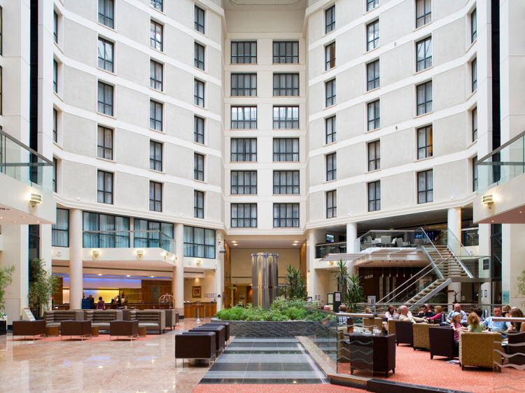Lobby of the Sofitel Gatwick airport- my review
