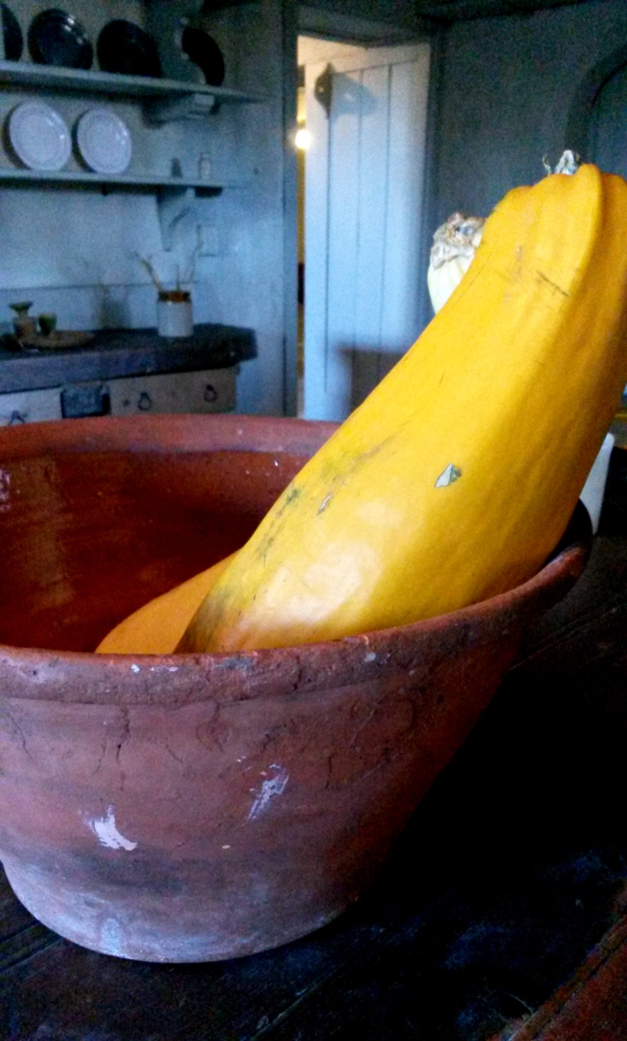 Squash in the kitchen at Ham House in Surrey - my visit with a toddler