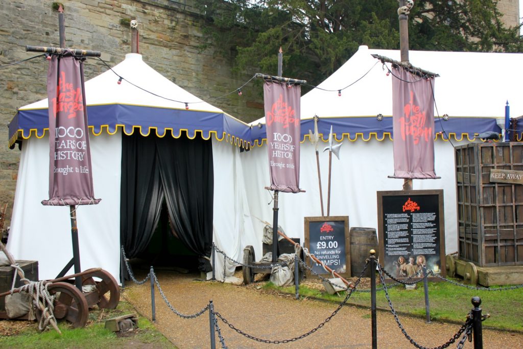 The entrance to the dungeons - not recommended for little ones if you're visiting Warwick castle with kids