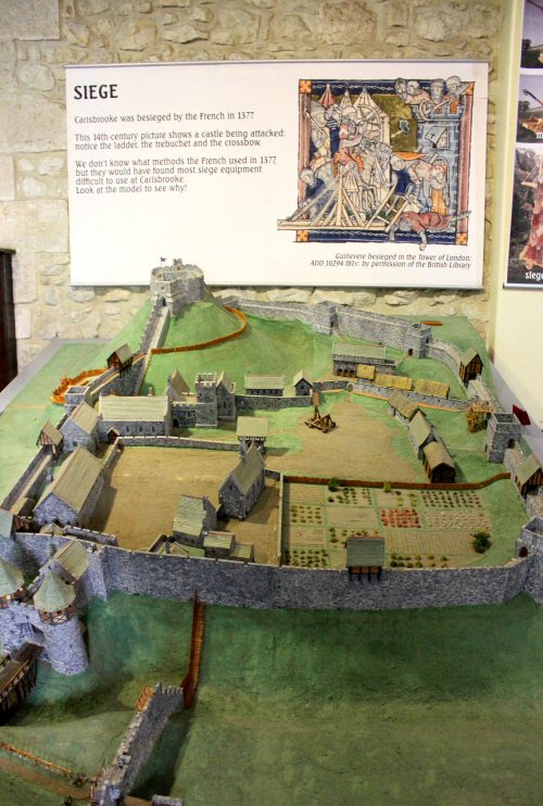 Model of Carisbrooke Castle on the Isle of Wight