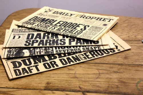 Copies of the Daily Prophet on display at the Warner Bros Studio tour