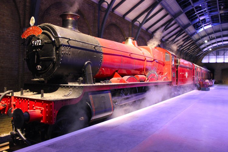 The Hogwarts Express at the Warner Bros Harry Potter Studio tour