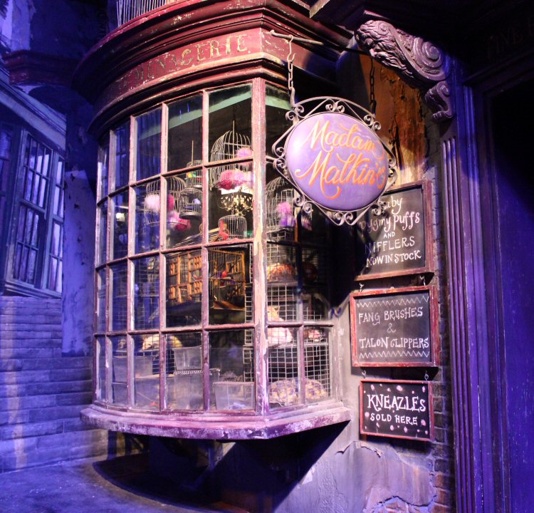 Madam Malkin's shop in Diagon Alley at the Warner Bros Harry Potter Studio tour
