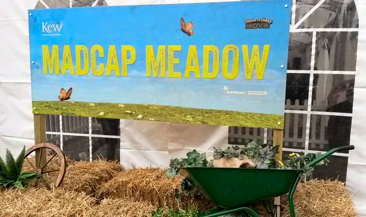 Haybales in Madcap Meadow for Shaun the Sheet at Kew Gardens