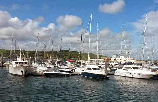 Boats in Falmouth harbour