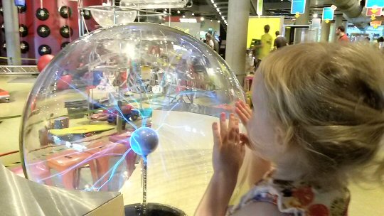 Discovering electricity at Nemo science center in Amsterdam
