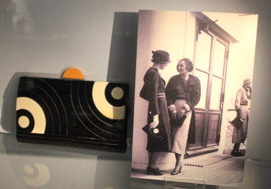 Art deco style black and white bag at the Amsterdam museum of bags and purses