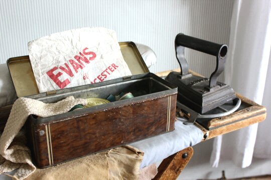 Iron and maid's kit at Mottisfont National Trust property