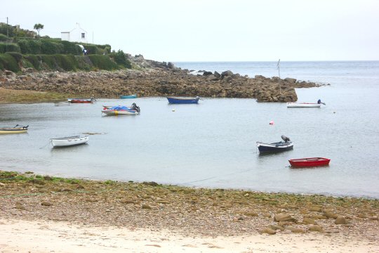 Boats in a bay on St Mary's - my reasons to visit the Isles of Scilly