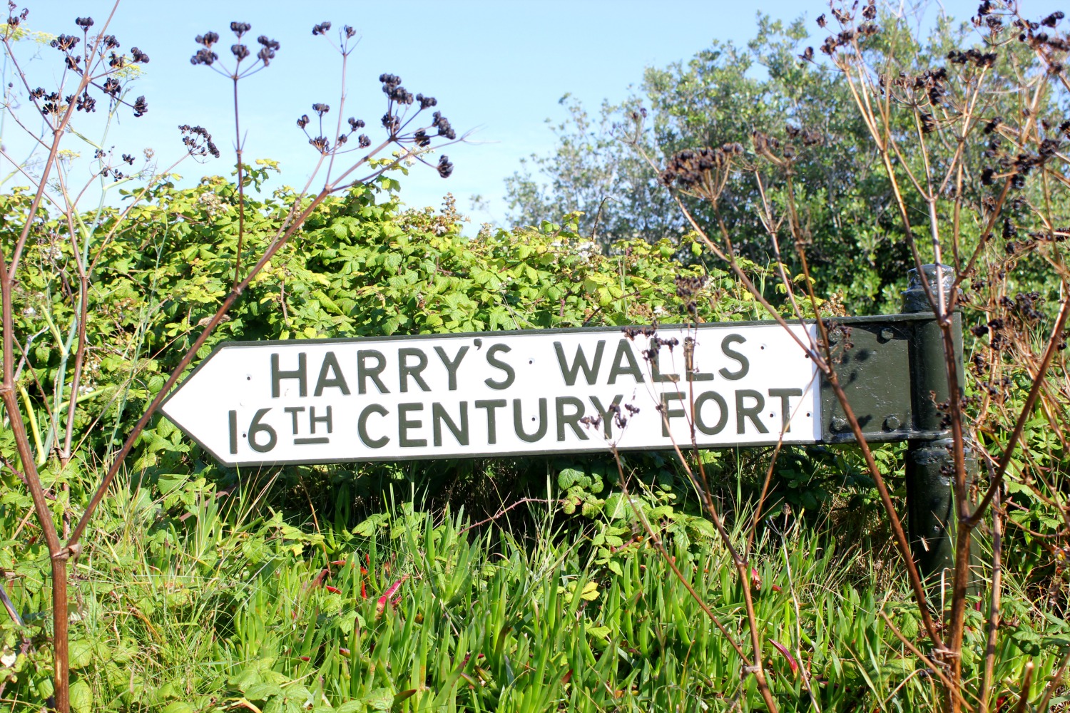 Sign to the 16th century fort on St Mary's - my reasons to visit the Isles of Scilly