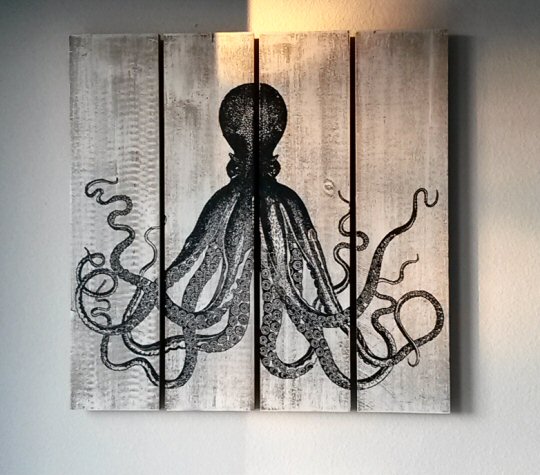 Octopus driftwood art at Serenity Beach Holiday house in Bradenton