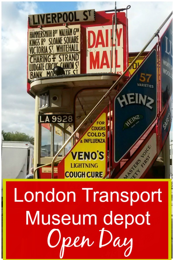 A day out at the London Transport Museum depot open day - visiting the London Transport Museum Acton depot with kids on one of the few days it opens during the year, discovering vintage transport, retro signs and family activities. #londonwithkids #londontransportmuseum #mummytravels