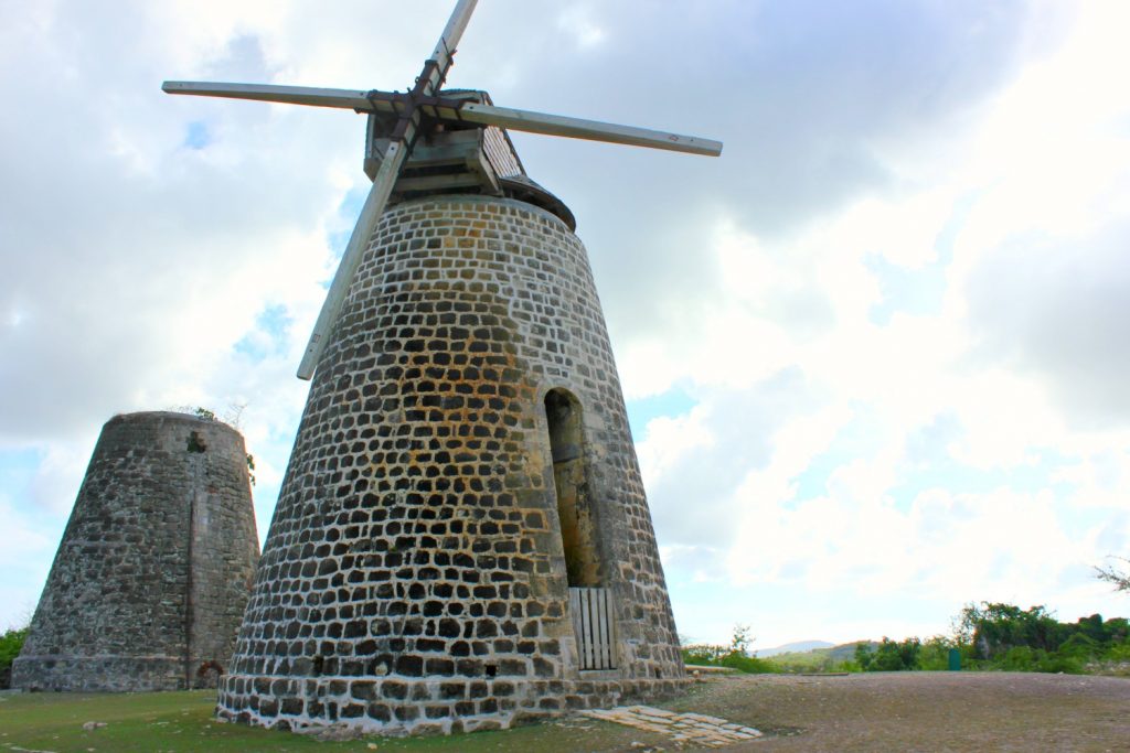 Windmill at former sugar plantation Betty's Hope - 14 reasons to visit Antigua with young kids
