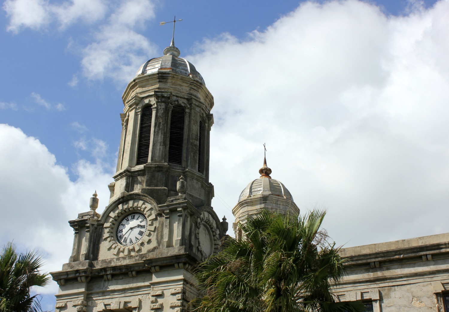 Cathedral towers in St John's on Antigua - 14 reasons to visit Antigua with young kids
