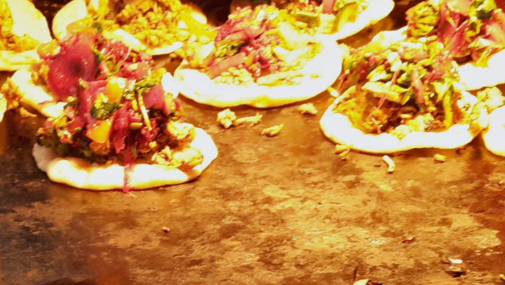 Topped naan at Rola Wala at Hawker House Street Feast in London