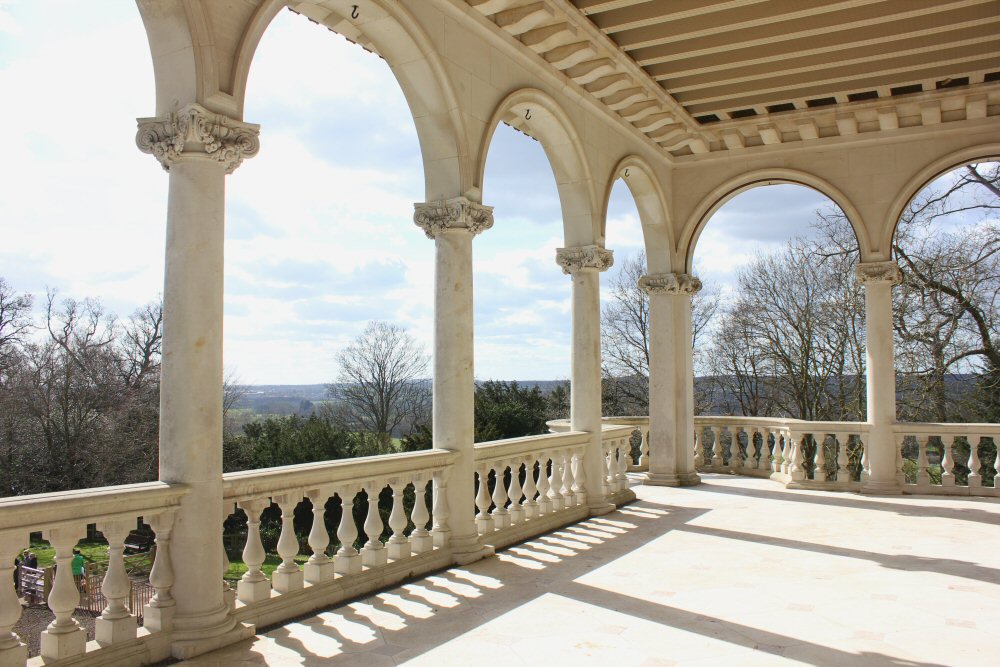 Balcony with views at Cliveden National Trust
