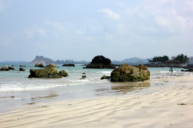 The view along Ngapali Beach in Burma - the Bay of Bengal and the north-eastern section of the Indian Ocean