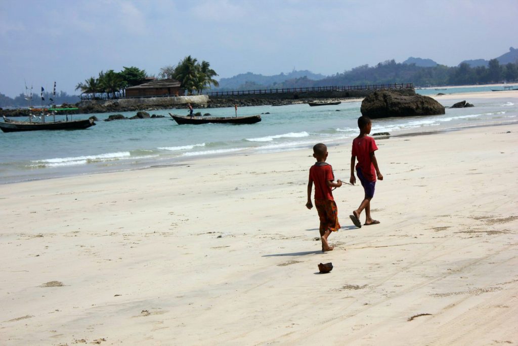 Young boys at Ngapali Beach - lanning a trip to Burma (Myanmar)
