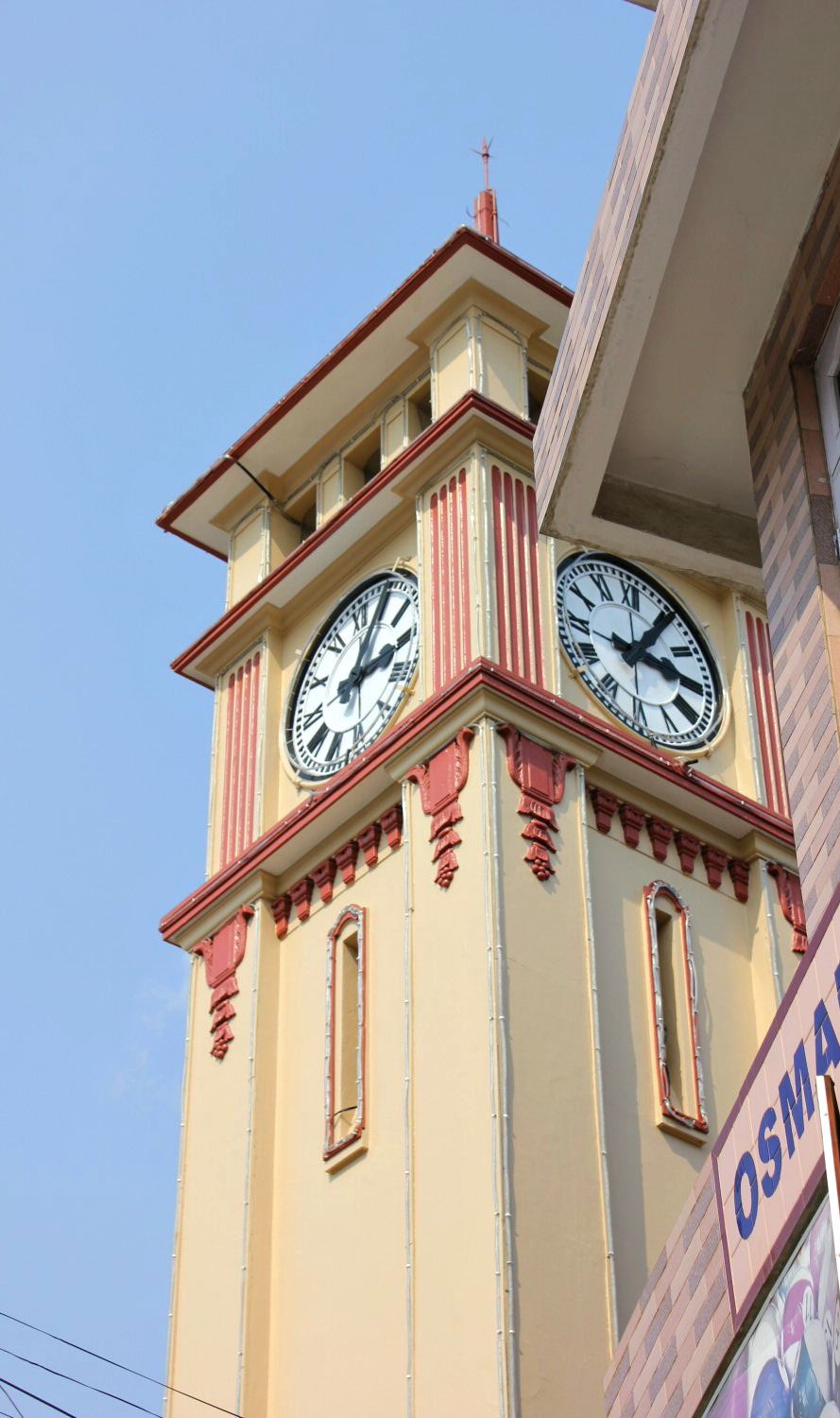The Purcell clock tower in Pyin Oo Lwin, some of the town's colonial architecture