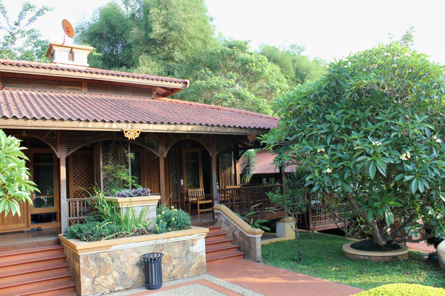 Exterior of our room at Hotel Pyin oo Lwin in Burma (Myanmar)