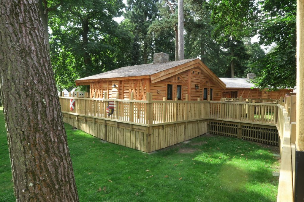View of the Warwick Castle Lodges in the Knight's Village, the latest place for guests to stay within the castle grounds