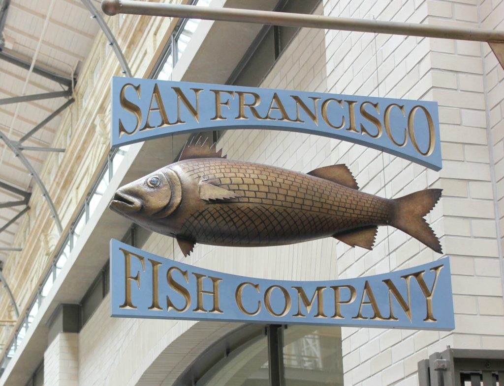 San Francisco fish company sign - reasons to visit California and California road trip in photos.