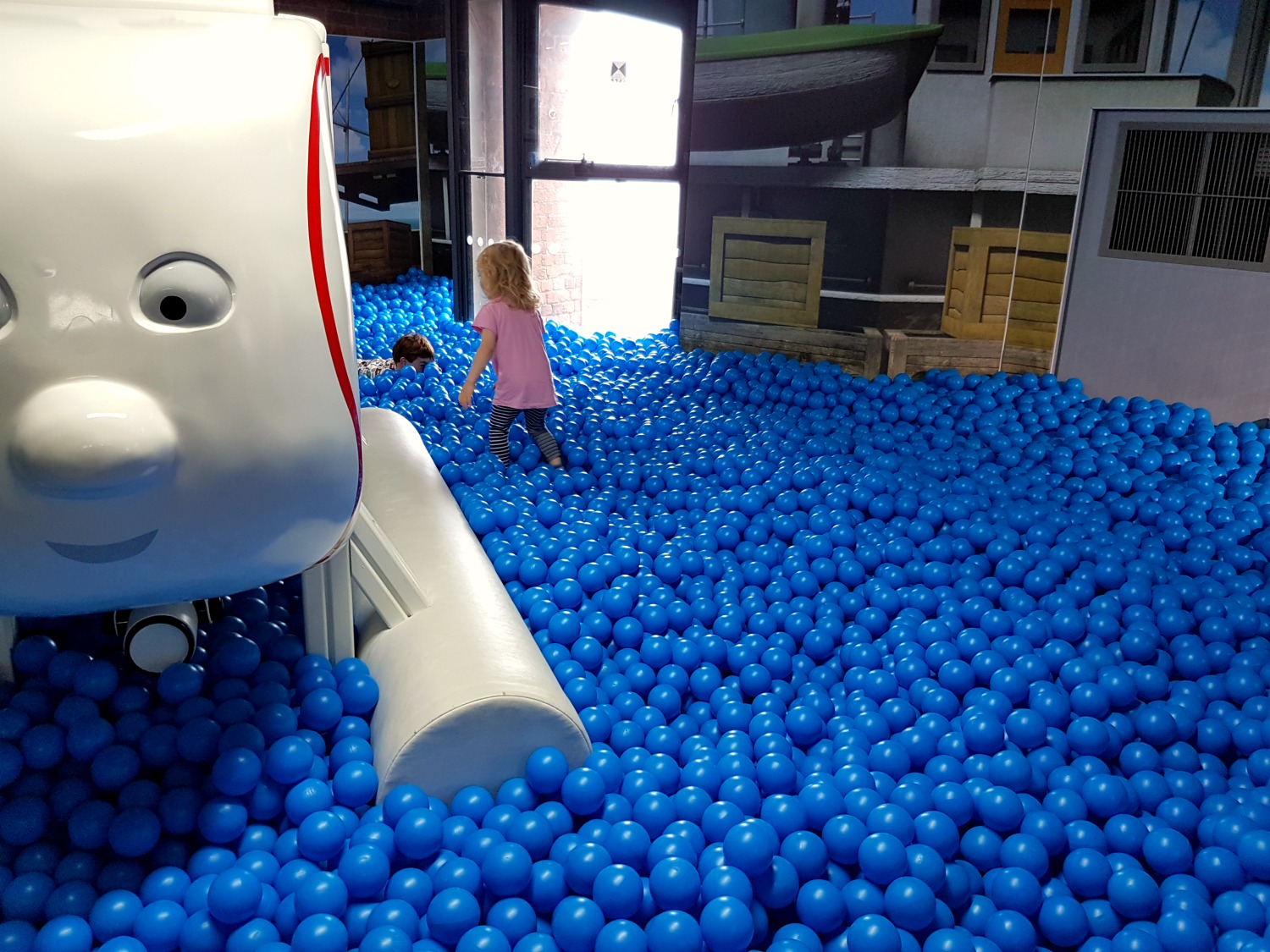 Ball pit in the Thomas the Tank engine section of Mattel Play, one of the main Albert Dock kids attractions