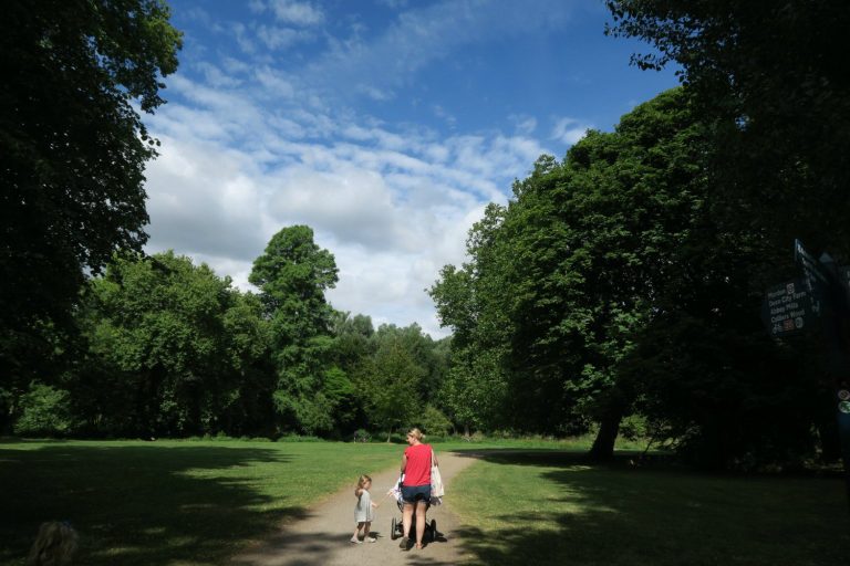 View of the grounds at Morden Hall park, where my daughter saw her first theatre performance at an open air production in the National Trust property rose garden