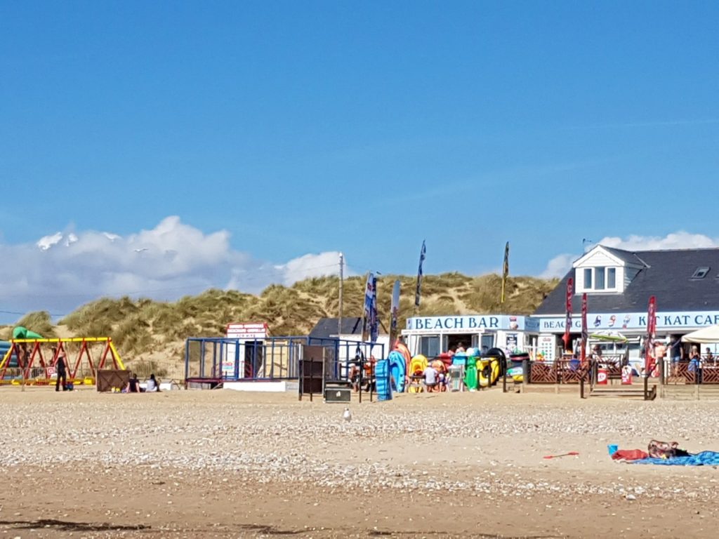 A view of the beach at Camber Sands in East Sussex - spending a weekend in East Sussex with my daughter before the start of school, to explore the history and coastline
