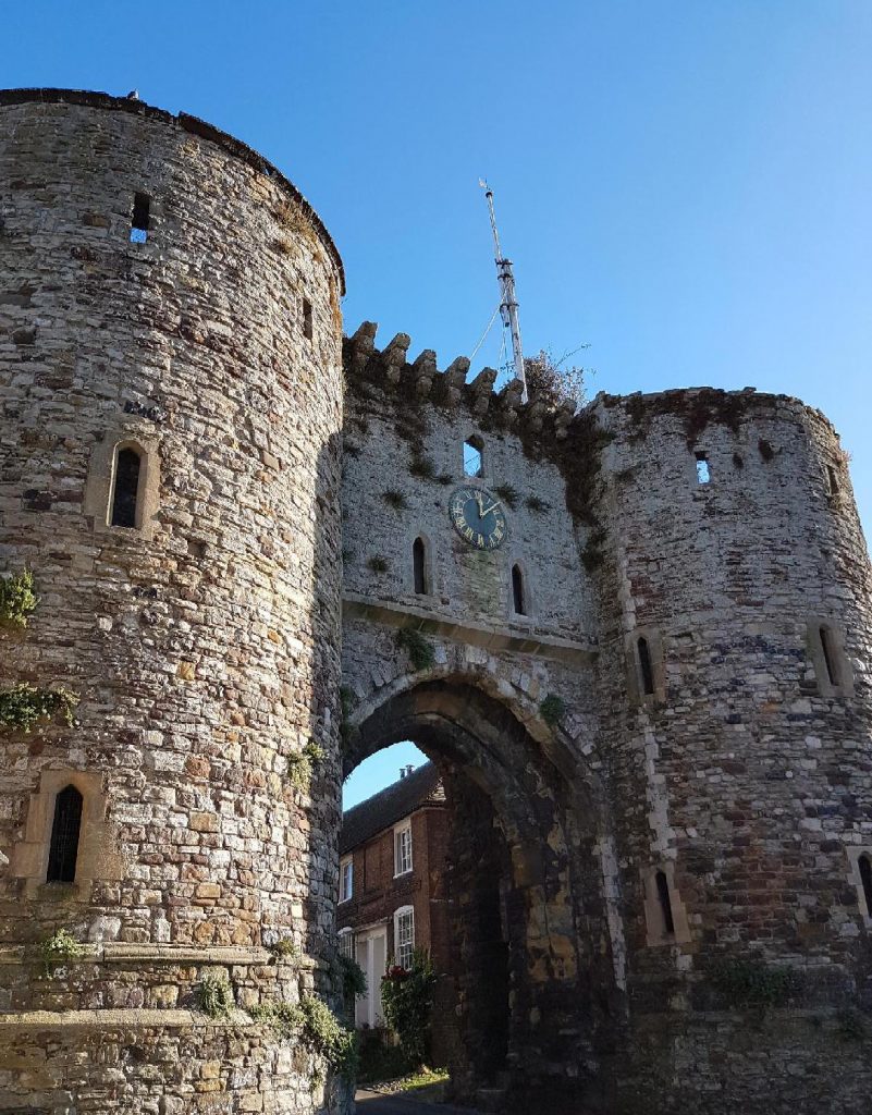 A view of the Landgate in Rye, the gateway through the old walls into the East Sussex town