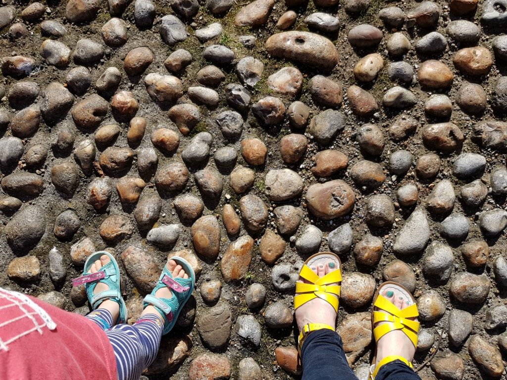 Feet on the cobbles in historic Rye, East Sussex - spending a weekend in East Sussex with my daughter before the start of school, to explore the history and coastline