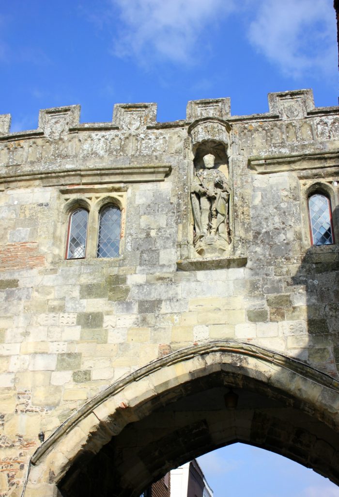 An old gate in Salisbury near the cathedral - my visit to Salisbury cathedral with kids
