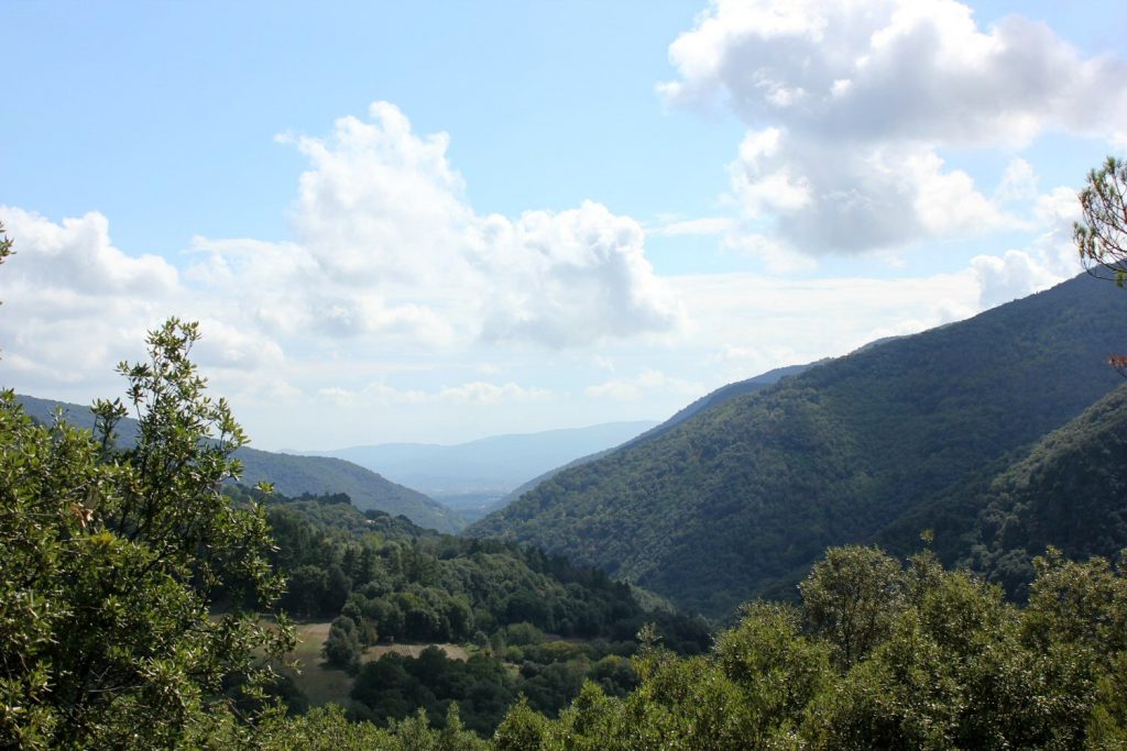 View out to the hills in Montseny natural park and biosphere reserve. My photo tour of Costa Barcelona