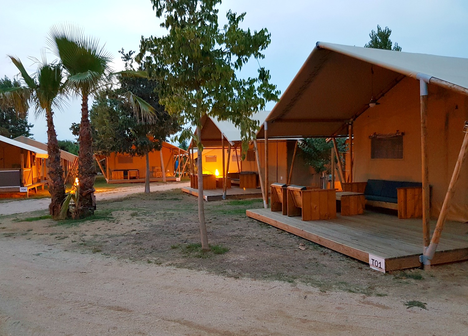 Safari tents at one of the campsites on the Costa Barcelona - one of 13 reasons to visit Costa Barcelona with kids