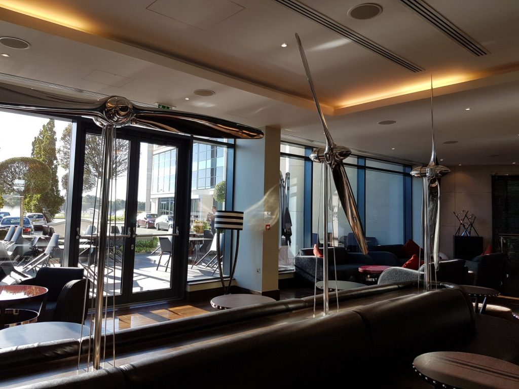 Propellors in the bar at Brooklands Hotel, Surrey - my review of our stay at Brooklands Hotel with kids