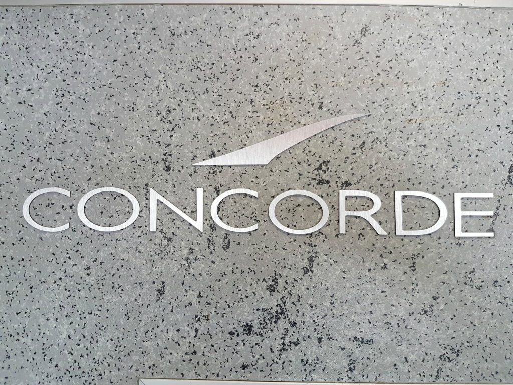 The Concorde logo - my review of Brooklands Museum in Surrey after our family day out