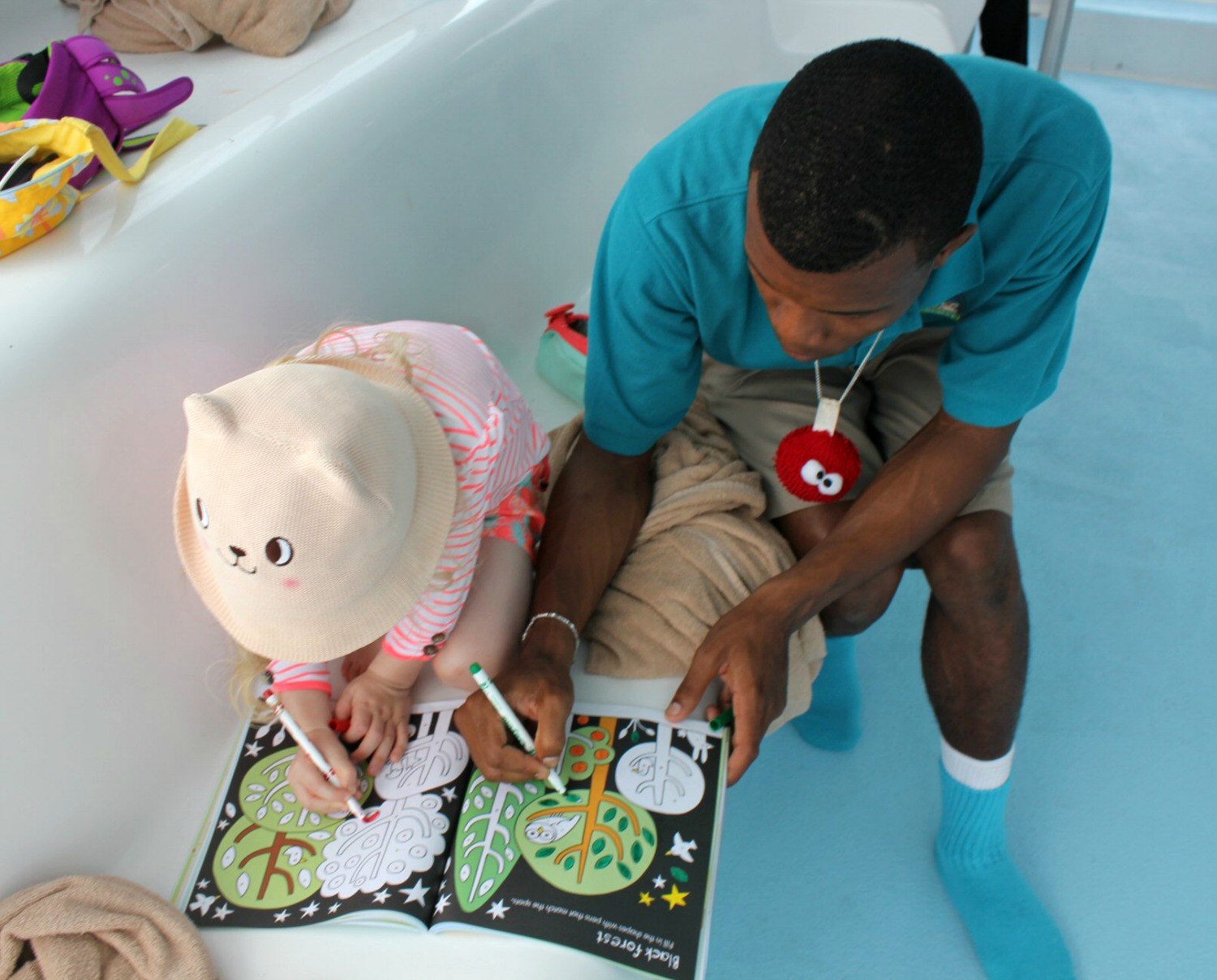 Getting to know the friendly staff at the resort - one of my 9 top reasons to visit Beaches Turks & Caicos with kids