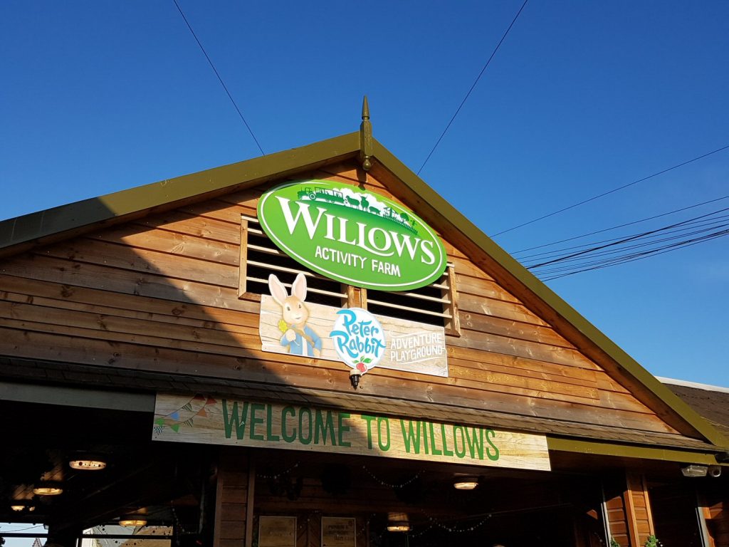 Entrance to Willows Activity Farm Santa Spectacular near St Albans in Hertfordshire - my review of our family day out