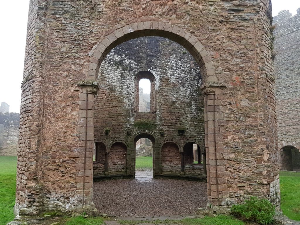 arched entrance to the chapel in the castle at Ludlow - my visit to Ludlow Castle with kids