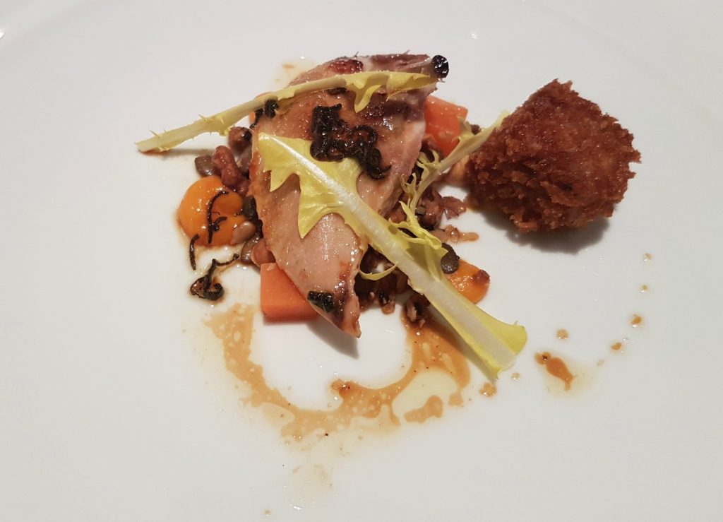 Plate of food from the surprise menu at the boutique hotel with an award-winning restaurant and new spa... accompanied by a four-year-old - Hotel review of Fishmore Hall in Shropshire, UK