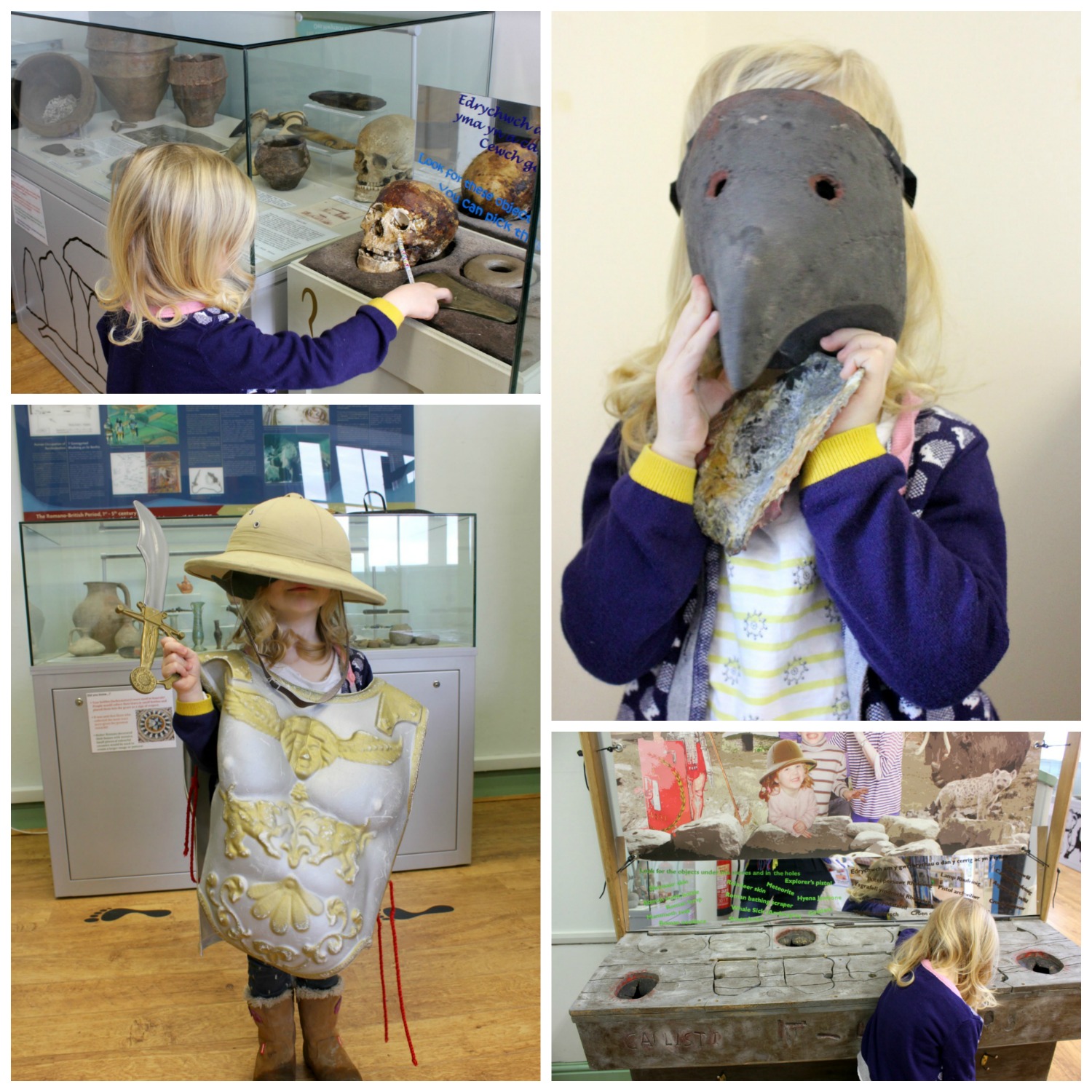 Interactive exhibits and dressing up at the Tenby museum and art gallery in Wales - one of my three top days out in Pembrokeshire with kids