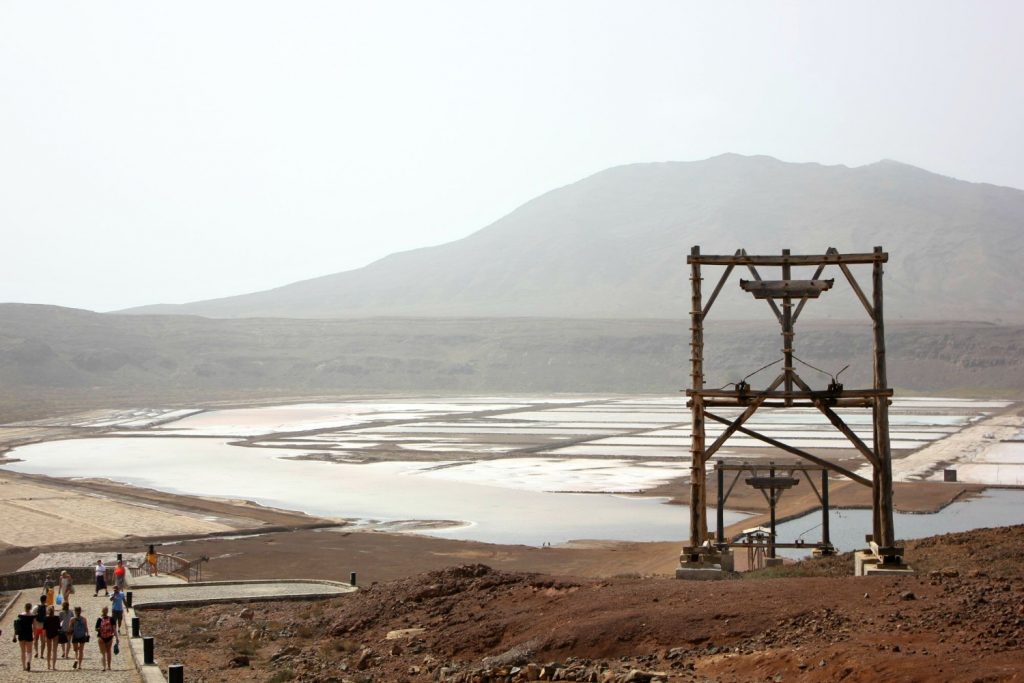 Looking down onto the salt pans of Pedra de Lume in Sal - my top 19 Cape Verde things to know