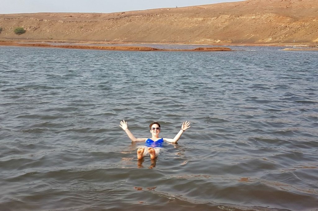 Floating in Pedra de Lume, the salt lake that gives Sal its name - my top 19 Cape Verde things to know